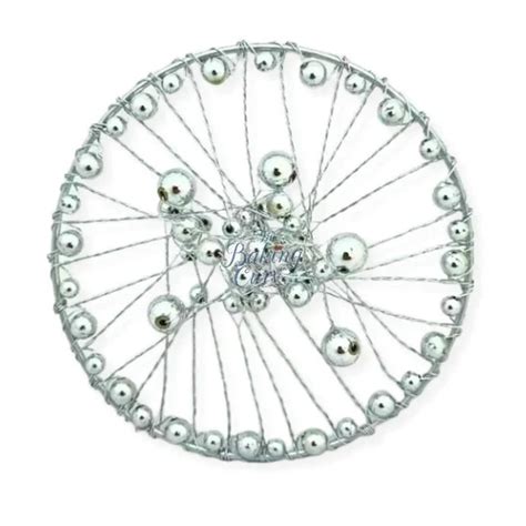 The Baking Curv Silver Pearl Crown Cake Topper – Elegant Decorative ...