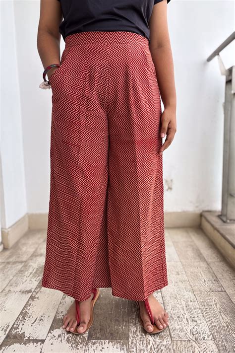 Madder Stripes Pure Cotton Parallel Pants- LobhaDeepthis – Lobha Deepthis