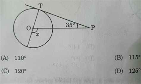 In the given figure, if PT is a tangent to a circle with centre O and ...