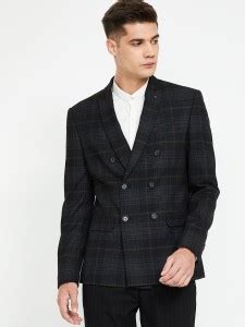 CODE by Lifestyle Checkered Double Breasted Formal Men Blazer - Buy ...