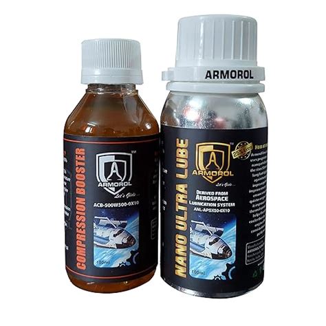 Armorol Nano Ultra Lube 100ml & Compression Booster 100ml for Cars up ...