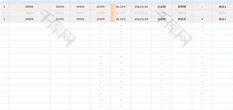 客户欠款登记表Excel模板_千库网(excelID：171661)