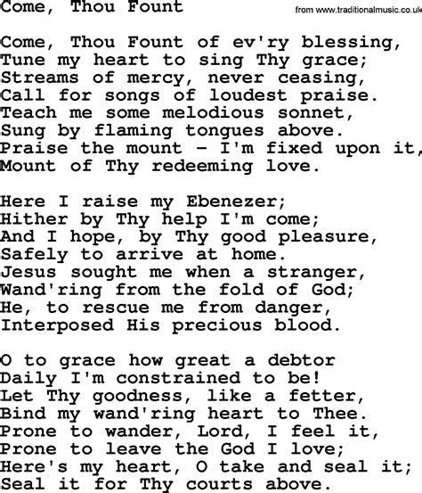 True Colors Come Thou Fount Lyrics | Coloring Pages