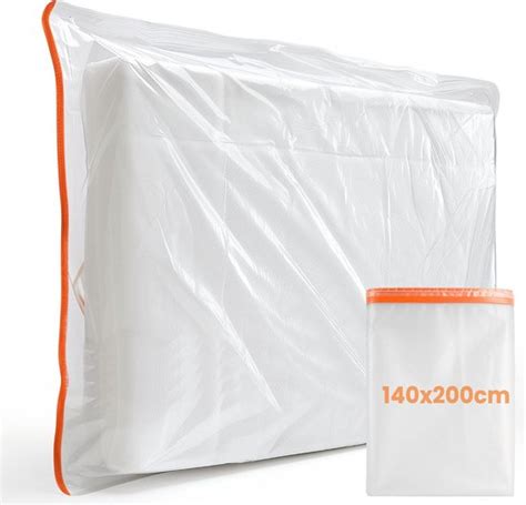Brackit Matrashoes – Tweepersoonsmaat 231x160x35 Cm – Zelfklevend, Waterdicht – Voor Verhuizen, Opslag Of Transport – Herbruikbaar