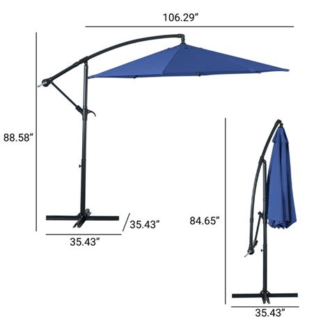Unity 9.8-ft Aluminum Market Patio Umbrella in the Patio Umbrellas ...