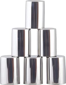 Nilay (Pack of 6) Steel Water Glasses French (350 ml, 6.5 cm Diameter ...