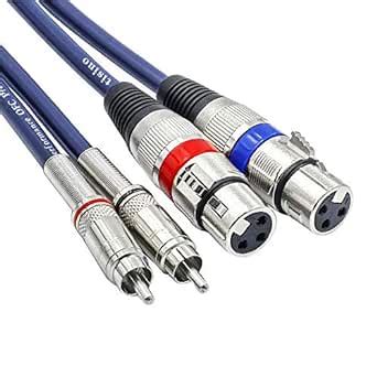 TISINO Dual XLR to RCA Cable, Heavy Duty 2 XLR Female to 2 RCA Male ...