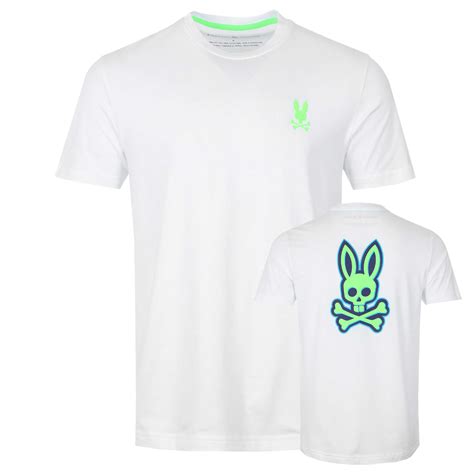 Psycho Bunny Sloan Back Graphic T Shirt in White | Psycho Bunny ...