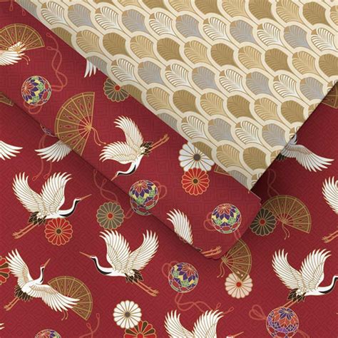 Oriental Flight Reversible Wrapping Paper (Set of 5) | Studio PSD