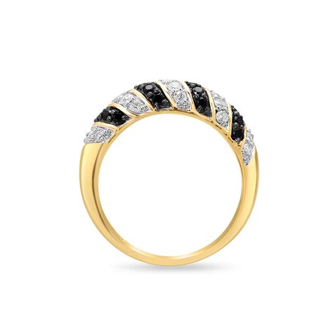 14KT Yellow Gold Alternate Bold Diamond Ring