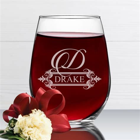 Custom Engraved Stemless Wine Glasses, Personalized Stemless Wine ...
