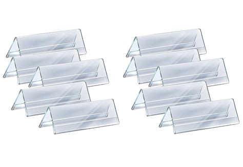 WeKonnect; Clear Acryic Name Stand | 2 Sided V-Shaped Desk Sign Name ...