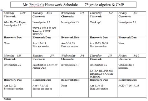 Image result for 7th Grade Math Weekly Homework