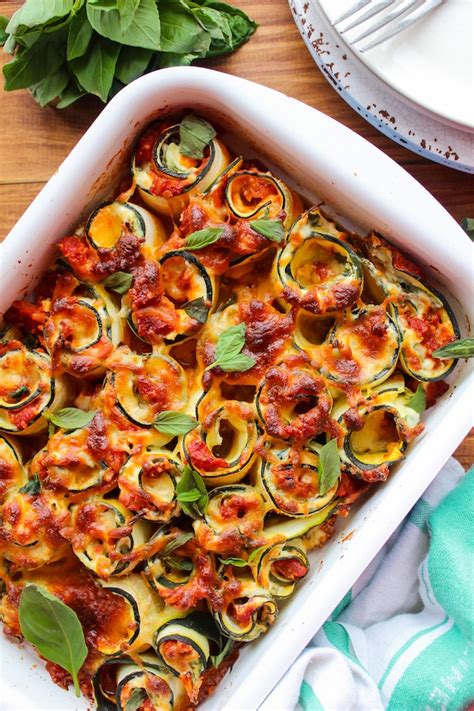 Vegetarian Zucchini Lasagna Spirals   A Saucy Kitchen