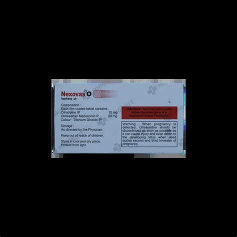 NEXOVAS O 20MG TABLET 10'S : View Price, Combination and Alternatives ...