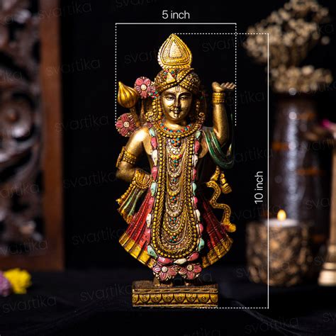 Lord Shreenath Ji Murti - Antique Finish | 10 Inches