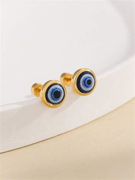 Evil Eye Stud Earrings | SHEIN USA