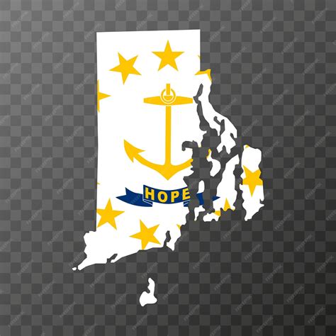 Premium Vector | Rhode Island state flag Vector illustration