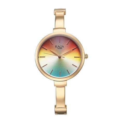 Titan Raga Showstopper Quartz Analog Multicoloured Dial Metal Strap Wa ...