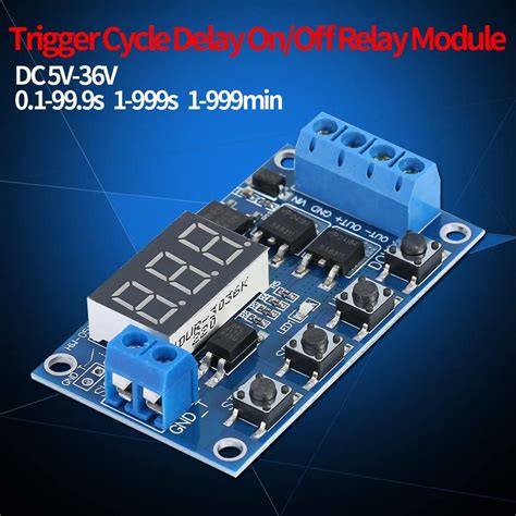 [Type 2] DC 5V-36V Timer Module Trigger Cycle Delay Timer Switch Turn