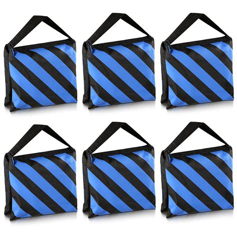 Neewer® 6 Pack Black/Blue Sand Bag Photography Studio Video Stage Film ...