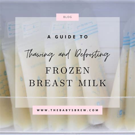 Thawing frozen breastmilk – Artofit