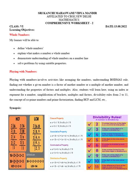 Image result for Class 6 Maths Chapter Wise Worksheets