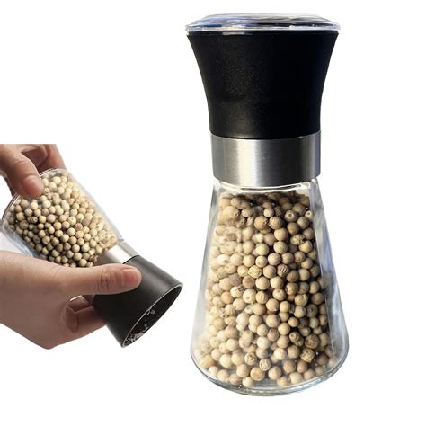 Amazon.com : Pepper Grinder Set with 1.8oz/51g Whole White peppercorns ...