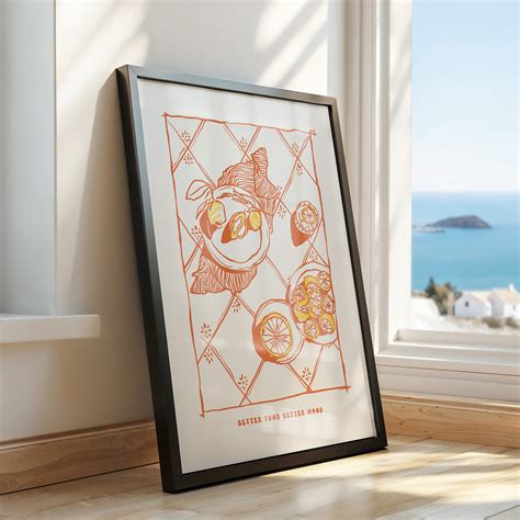 “Better Food, Better Mood” Kitchen Art Print – FEMTOARTS