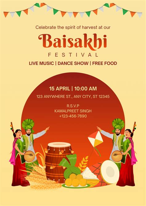 Design Free Customizable Baisakhi (Vaisakhi) Poster | Canva