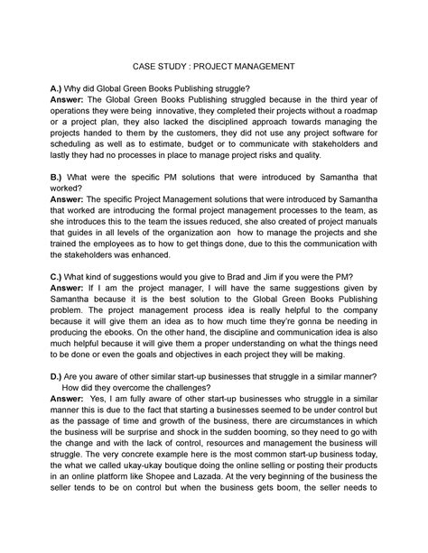 Project Management Case Study Fifth 的图像结果