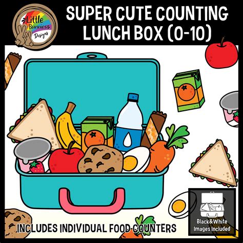 Back to School Clipart | Lunch Box | Counting Food in 2025 | Lunch box ...