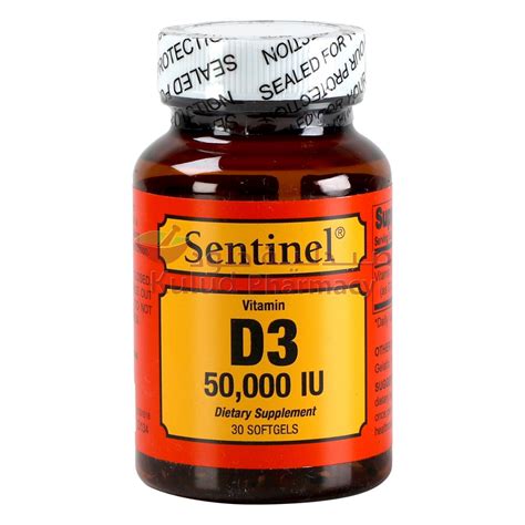 Sentinel Vit D3 Capsule 50000 I.U 30 PC | Kulud Pharmacy