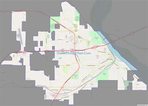 Map of Hannibal city, Missouri - Thong Thai Real