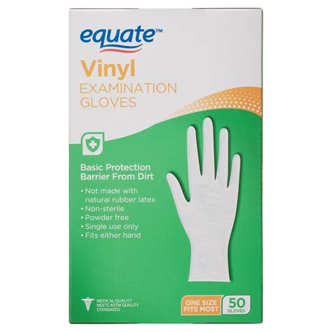 Buy Equate Vinyl Examination Gloves, 50 Count at Ubuy India