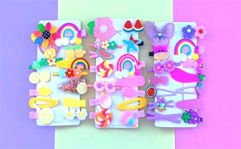 WIDERZONE 14 Pieces of Cute Flower Rainbow Candy Fruits Butterfly Baby ...
