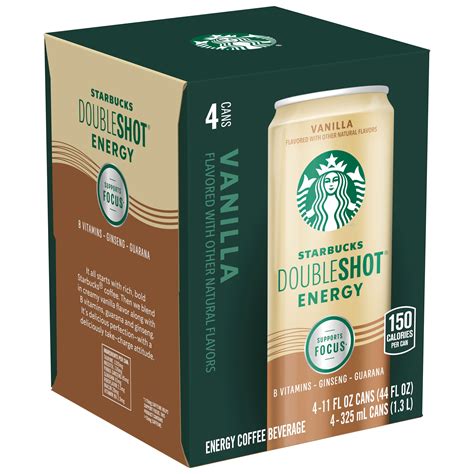 Starbucks Doubleshot Energy Vanilla Coffee Energy Drink, 11 oz, 4 Pack ...