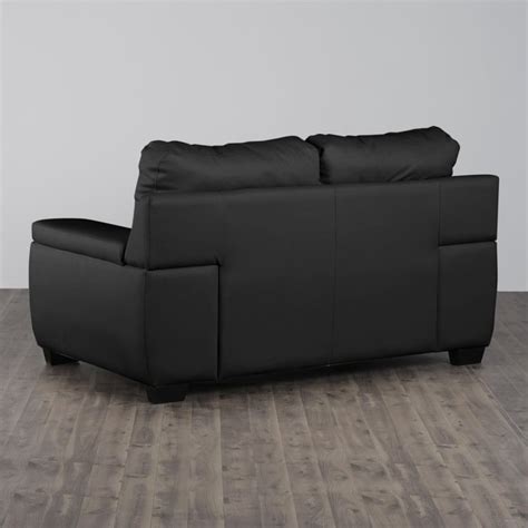 Buy Kassel Faux Leather 2-Seater Sofa - Black from Home Centre at just ...