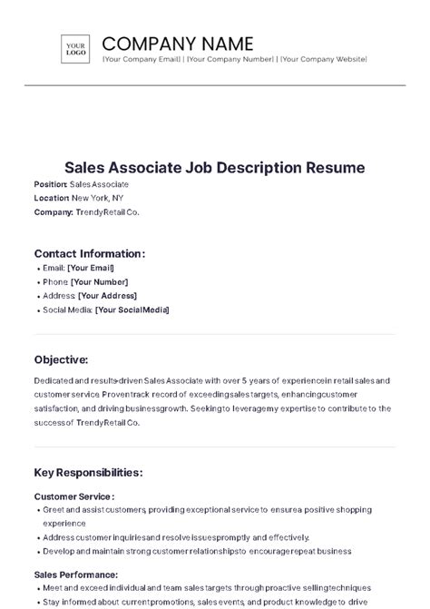 Image result for Sales Associate Job Description