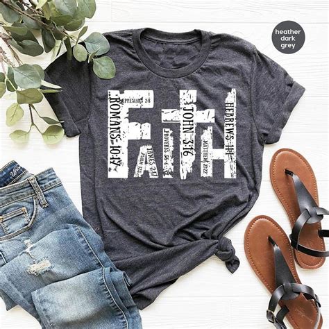 Christian Shirt, Bible Verse T-Shirt, Religious Outfit, Retro Faith T ...