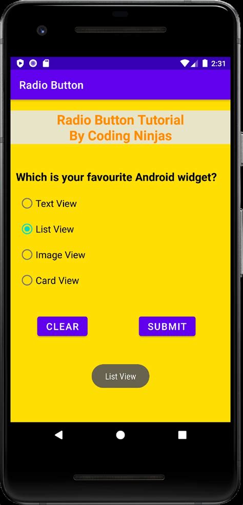 Radio Button in Android 的图像结果
