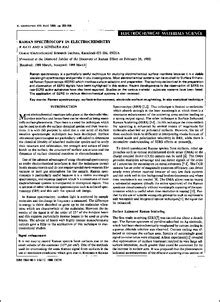 Raman spectroscopy in electrochermistry - IR@CECRI