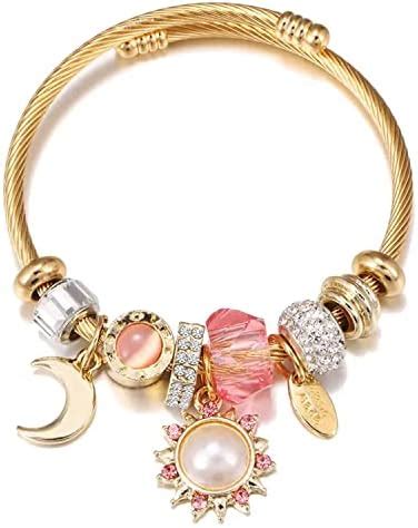 Peora Synthetic Stone Studded Gold Plated Charm Bracelet Fashion ...