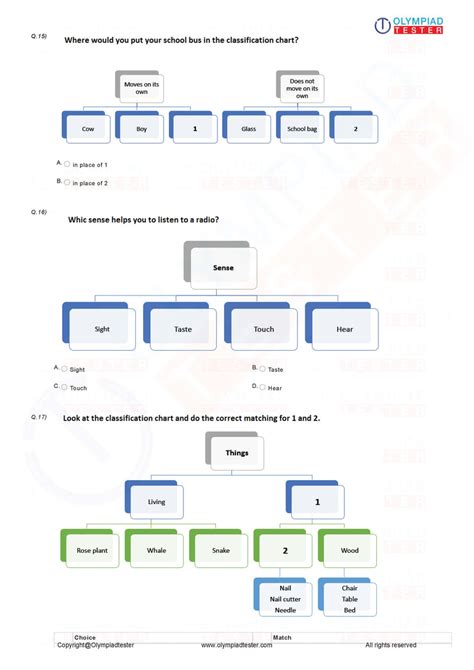Class 1 Science - Mock test 03 | Olympiad tester