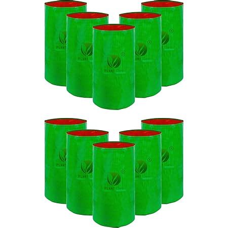 PLANT CARE HDPE Gardening Grow Bag, Nursery Cover Green Bags, Indoor ...