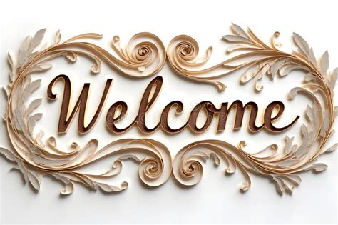 A Sophisticated Paper Quilling Design with the Word Welcome Written in ...