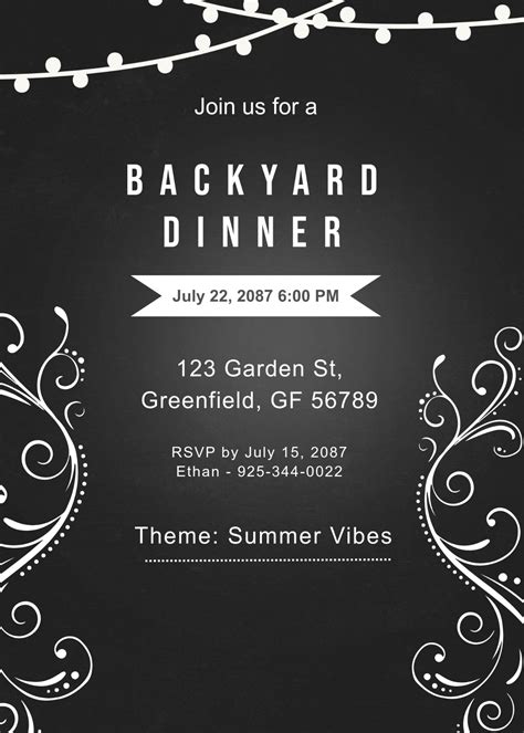 Dinner Invitation Templates Printable Free New Year Party Invitation