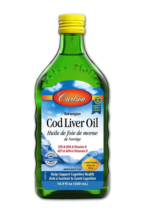 Carlson Cod Liver Oil Lemon 500ml - Nature's Source