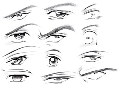 eyes drawing anime male