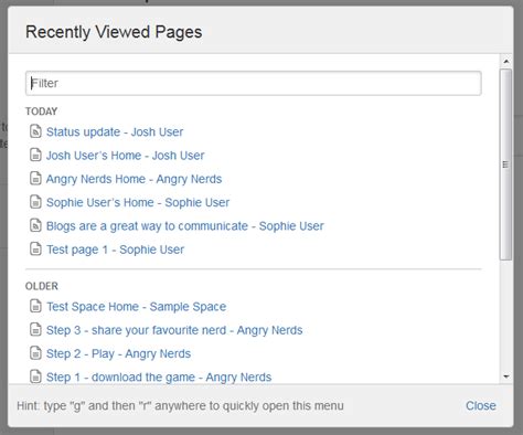Recently Viewed Pages 的图像结果